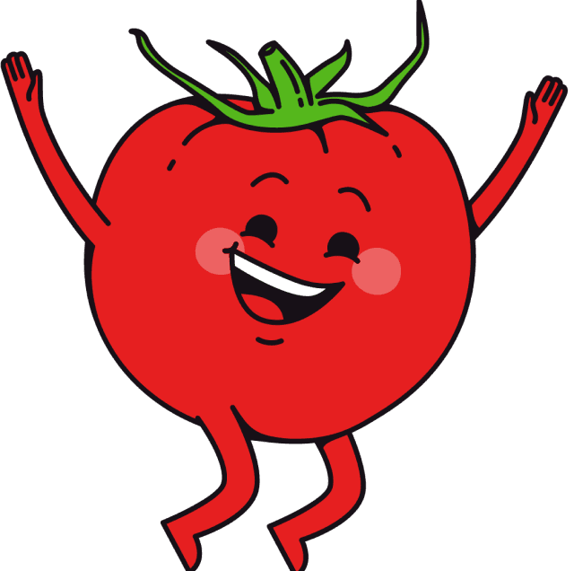 Happy tomato mascot